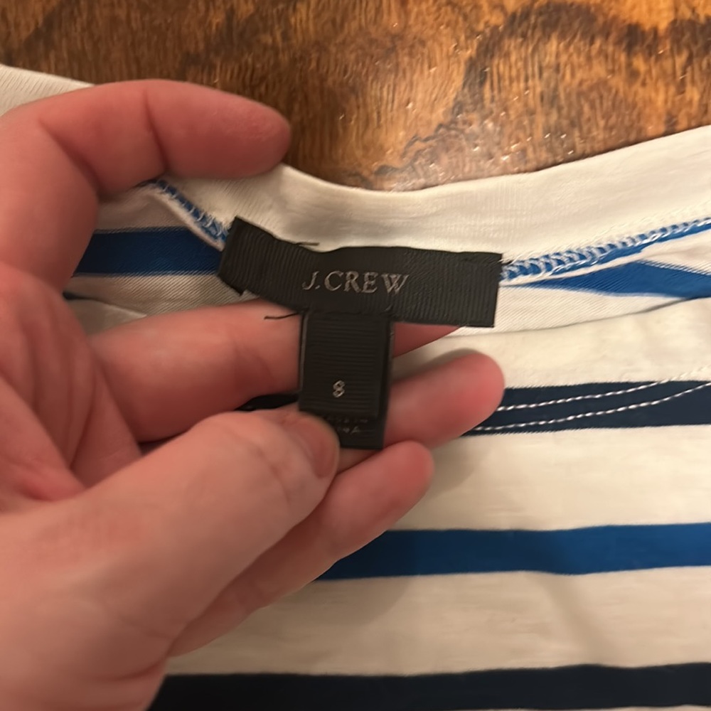 J Crew size S blue striped shirt - Picture 3 of 3